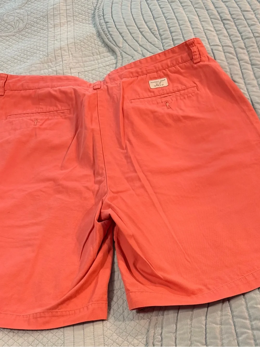 Vineyard Vines Club Shorts Men’s 35 Coral Salmon Pink 9” Cotton Chino
